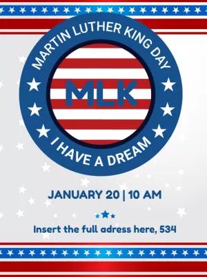 Martin Luther King Day Patriotic Poster to Edit Online