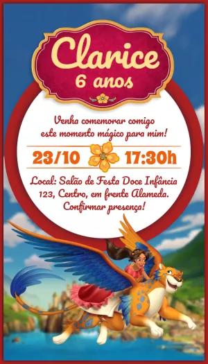 Convite Aniversário Elena de Avalor para Editar Online