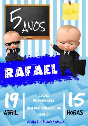 Convite de Aniversário Poderoso Chefinho para Editar Online