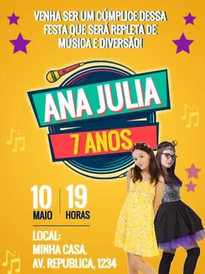Convite de Aniversário Cúmplices de um Resgate para Editar Online