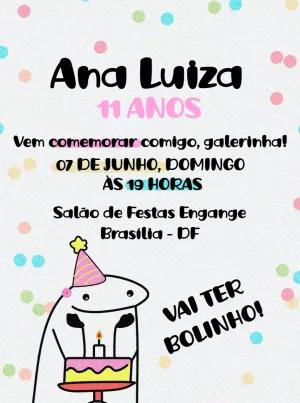 Convite de Aniversário Meme Flork para Editar Online