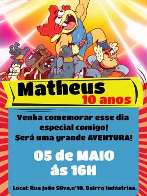 Convite de Aniversário Thundercats Roar para Editar Online