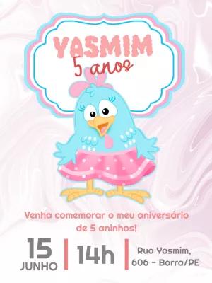 Convite de Aniversário Galinha Pintadinha Candy para Editar