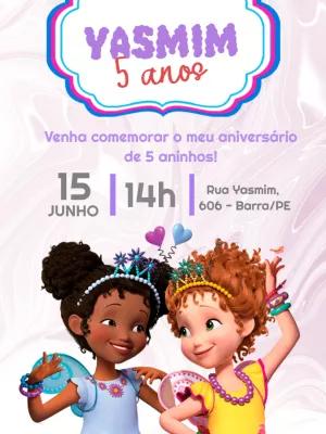 Convite de Aniversário Fancy Nancy para Editar e Imprimir