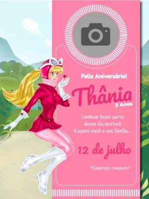 Convite Aniversário Penélope Charmosa com Foto para Editar