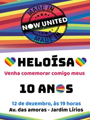 Convite de Aniversário Now United para Editar Online