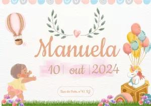 Painel de Aniversário Menina Aquarela para Editar Online