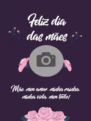 Cartão de Dia das Mães com Foto para Editar Online