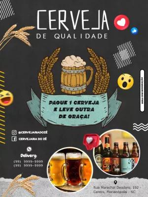 Flyer de Cervejaria com Promoção para Editar Online