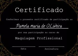 Certificado de Maquiagem Profissional Elegante para Editar Online