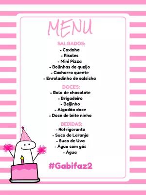 Menu de Aniversário Flork Meme para Editar Online