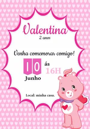 Convite de Aniversário Ursinhos Carinhosos para Editar Online