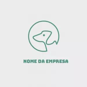 Logo Pet Shop com Cachorro Minimalista para Editar Online