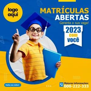 Post de Matrículas Abertas para Editar Online e Divulgar