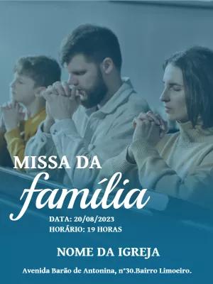 Folheto para Missa da Família na Igreja para Editar Online