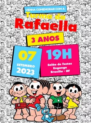 Convite de Aniversário Turma da Mônica para Editar Online