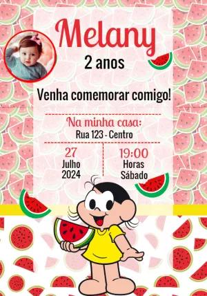 Convite Aniversário Magali com Foto para Editar Online