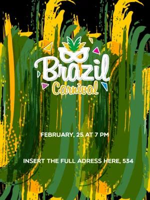 Brazil Carnival Party Invitation Template to Edit Online