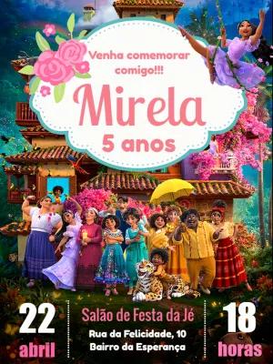 Convite de Aniversário Encanto Madrigal para Editar Online