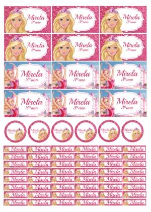 Etiqueta Escolar Barbie: Kit Completo para Editar e Imprimir