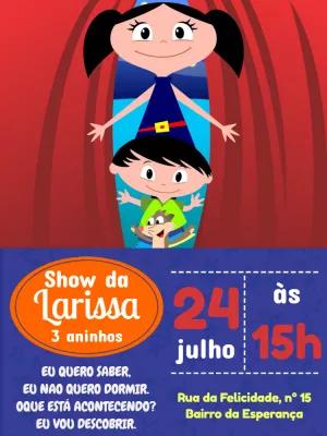 Convite de Aniversário O Show da Luna Editável Online