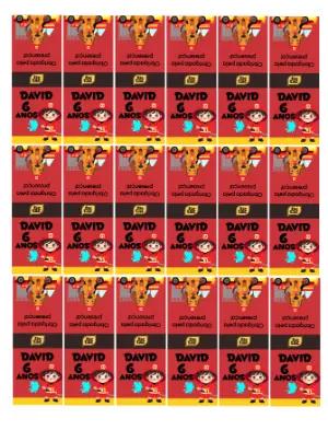 Rótulo Tic Tac Editável Aniversário Tema Bombeiro