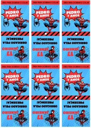 Capa para Pirulito Homem Aranha de Aniversário para Editar