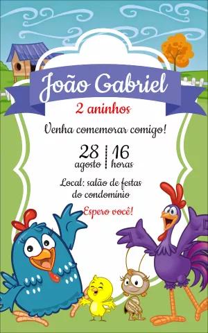 Convite Aniversário Galinha Pintadinha Editável Online