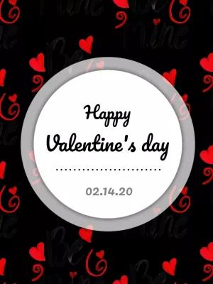 Editable Valentine's Day Post with Romantic Hearts