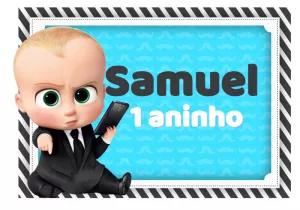 Painel de TV Aniversário O Poderoso Chefinho para Editar Online