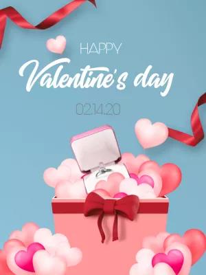 Valentine's Day Proposal Card with Ring to Edit Online
