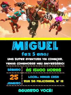 Convite de Aniversário He-Man Mestres do Universo para Editar