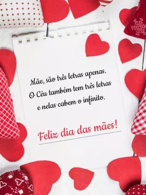 Cartão Dia das Mães com Corações para Editar Online