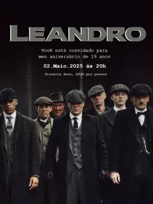 Convite de Aniversário Peaky Blinders para Editar Online