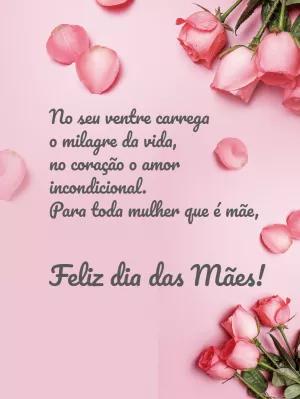 Post Dia das Mães com Rosas e Mensagem para Editar