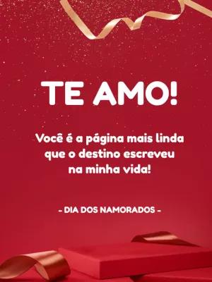 Post Dia dos Namorados com Frase de Amor para Editar Online