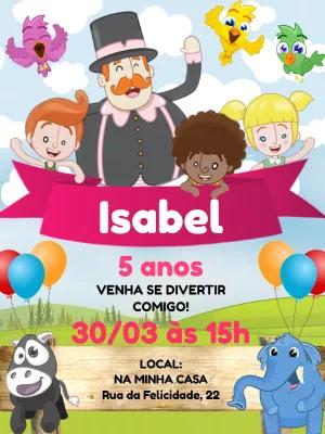 Convite de Aniversário Mundo Bita para Editar Online