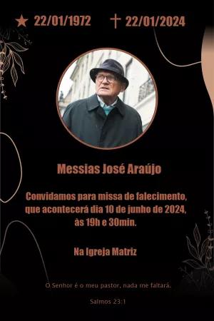 Convite Missa de Sétimo Dia com Foto para Editar Online