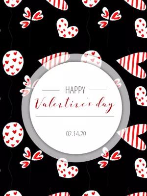 Valentine's Day Post with Heart Balloons to Edit Online