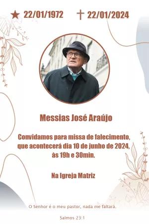 Convite Missa de Sétimo Dia com Foto para Editar Online