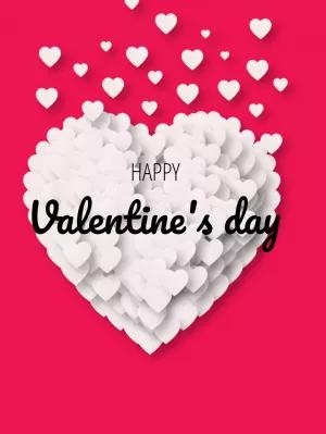 Valentine's Day Card with Hearts to Edit Online