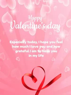 Romantic Valentine's Day Card with Hearts to Edit Online