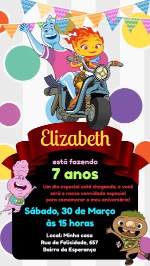 Convite Aniversário Elementos para Editar e Imprimir