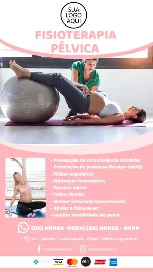 Flyer de Fisioterapia Pélvica Editável Online para Divulgar
