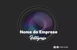 Cartão de Visita Fotógrafo Profissional para Editar Online