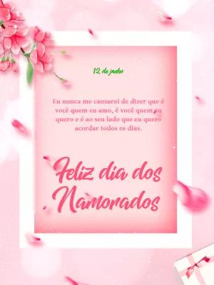 Post Dia dos Namorados Romântico com Flores para Editar