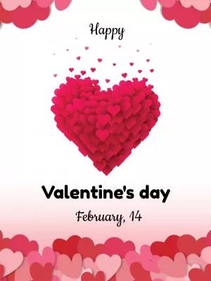 Valentine's Day Post with Romantic Hearts to Edit Online