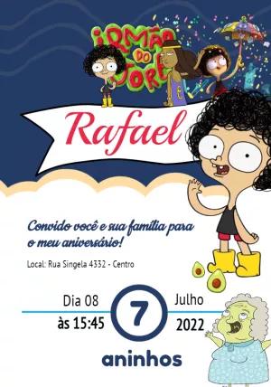Convite de Aniversário Irmão do Jorel para Editar Online