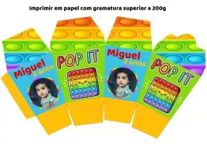 Caixa Sushi Pop It com Foto para Editar Online