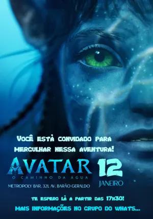 Convite de Aniversário Avatar: O Caminho da Água para Editar